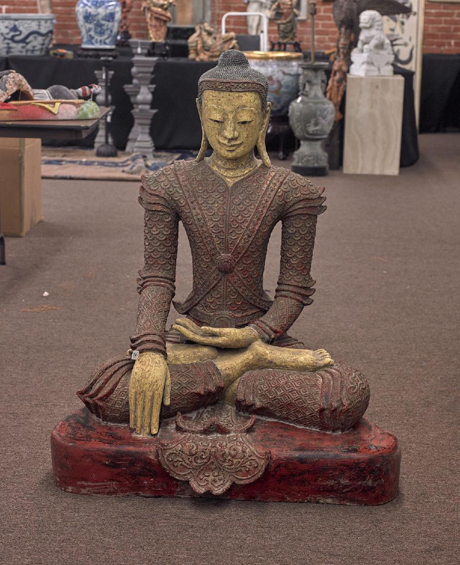 Massive Old Southeast Asian Lacquered Buddha (1 of 1)