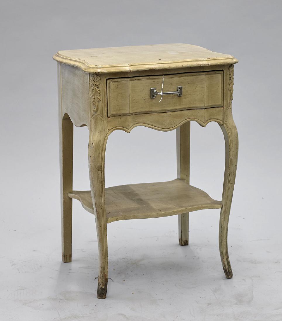 Carved & Painted Wood Side Table (1 of 1)