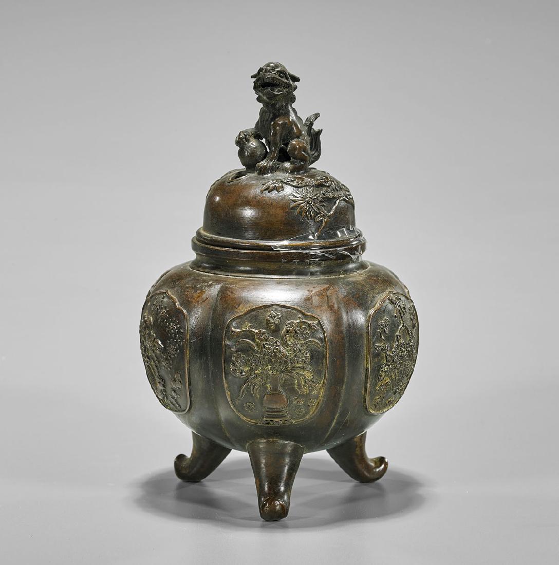 Chinese Bronze Covered Censer (1 of 2)
