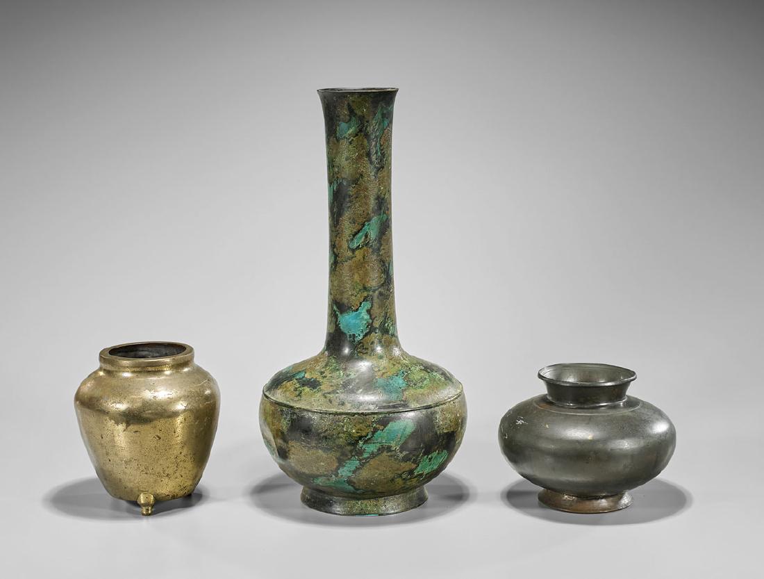 Three Chinese Bronze Vases (1 of 2)