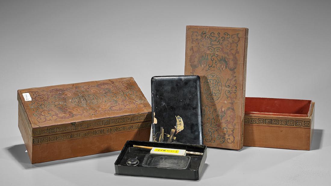 Three Pieces of Old & Antique Lacquerware (1 of 2)