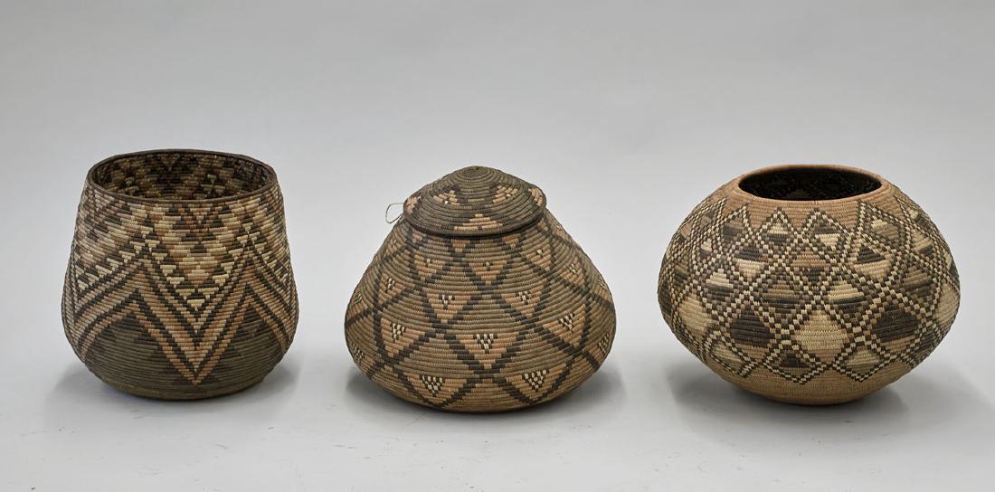 Group of Three African Woven Baskets (1 of 1)