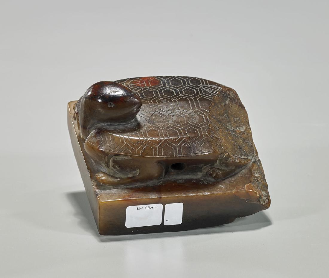 Large Chinese Carved Hardstone Seal (1 of 2)