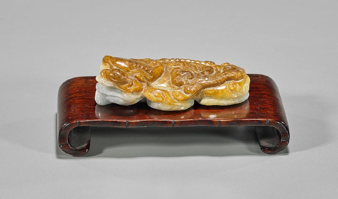 Old Chinese Carved Jadeite Lion Group (1 of 3)