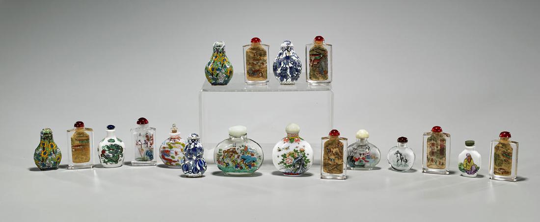 Group of Eighteen Chinese Snuff Bottles (1 of 1)