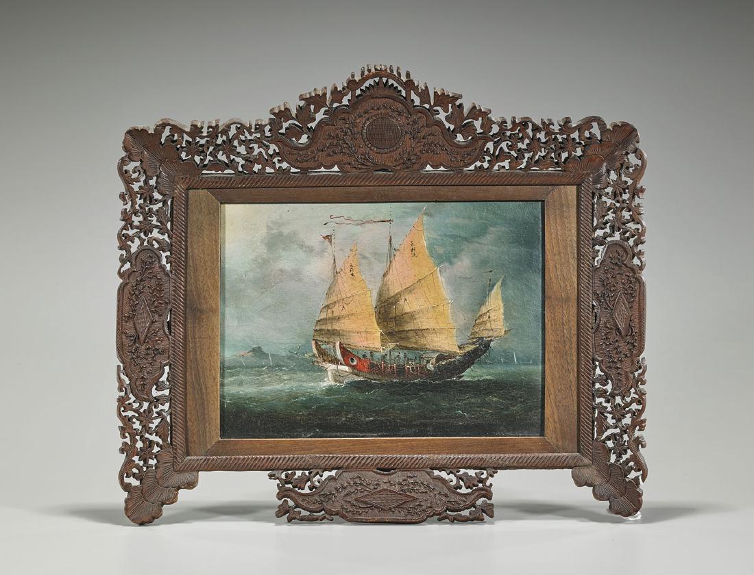 Antique Chinese Trade: Oil Painting on Canvas (1 of 1)