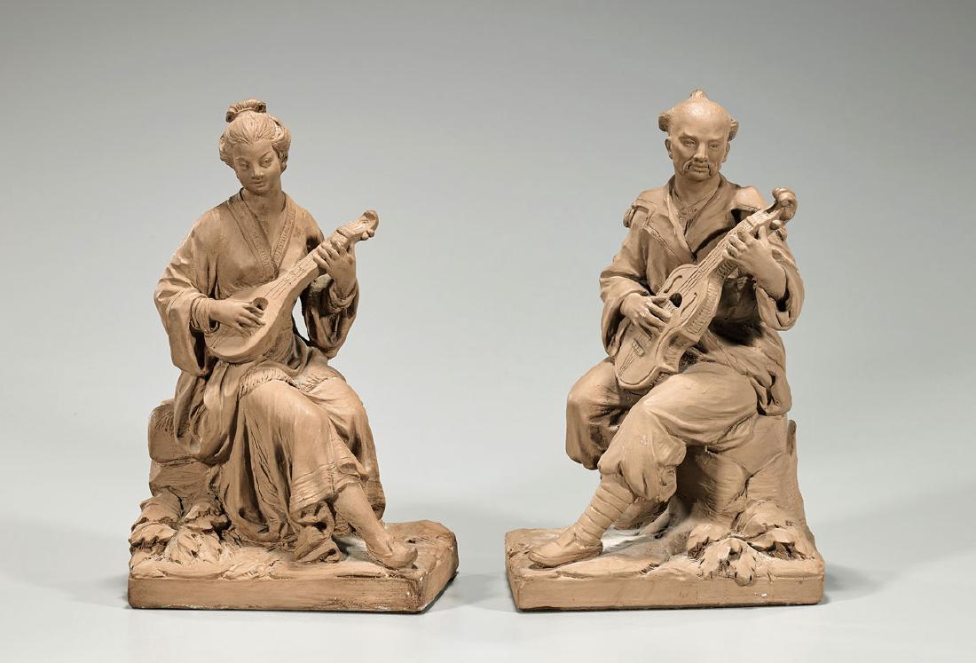 Pair Old French Chinoiserie-Style Figures (1 of 1)