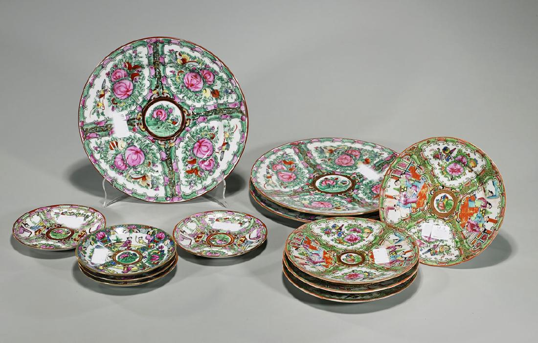 Group of Twelve Rose Medallion Porcelains (1 of 2)