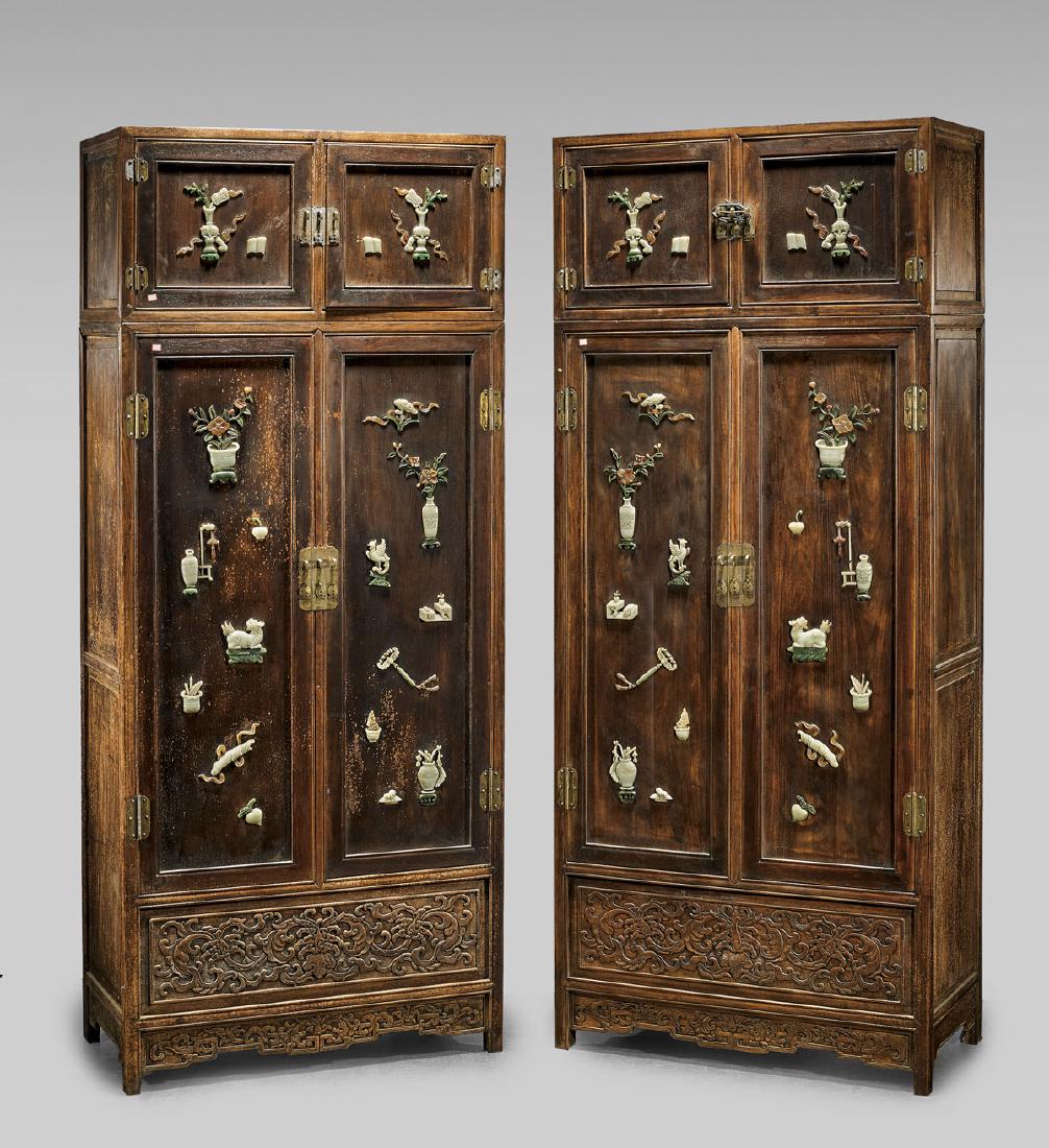 Pair Large Chinese Sectional Cabinets (1 of 2)