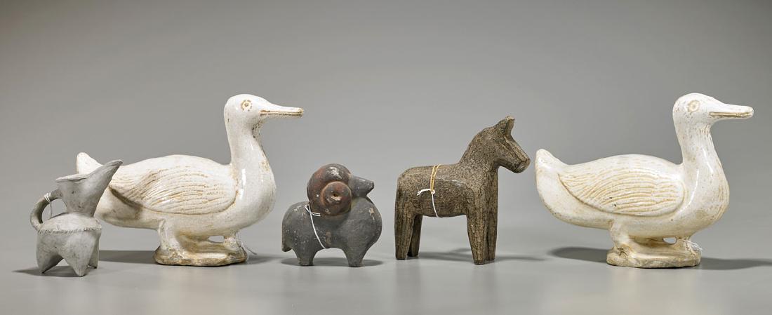 Five Chinese Early-Style Pieces: Animals & Ewer (1 of 1)