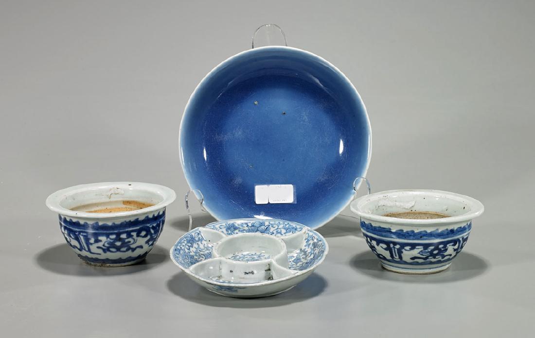 Four Antique Chinese Porcelains: Bowls & Dishes (1 of 1)