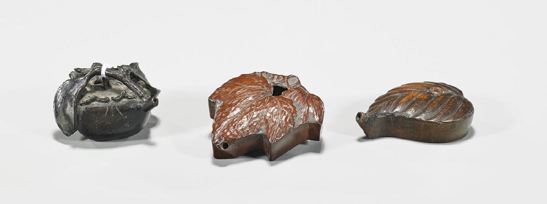 Three Antique Japanese Bronze Waterdroppers (1 of 1)