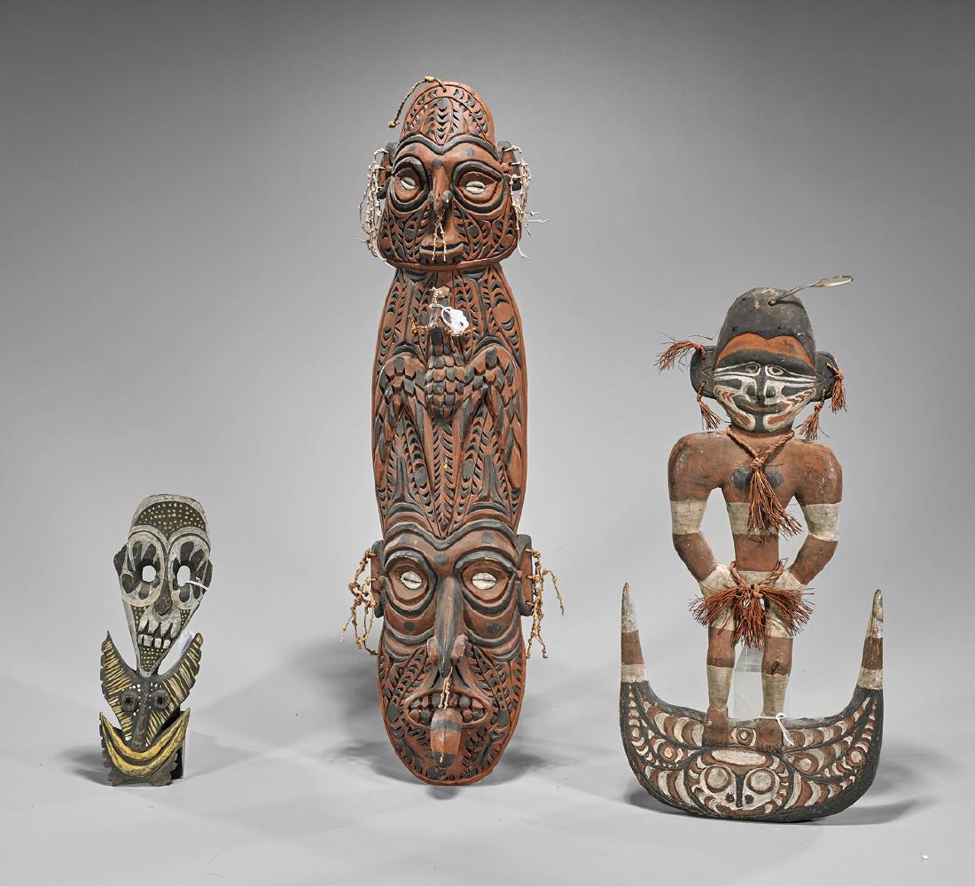 Group of Seven Various Oceanic Wood Carvings (1 of 2)