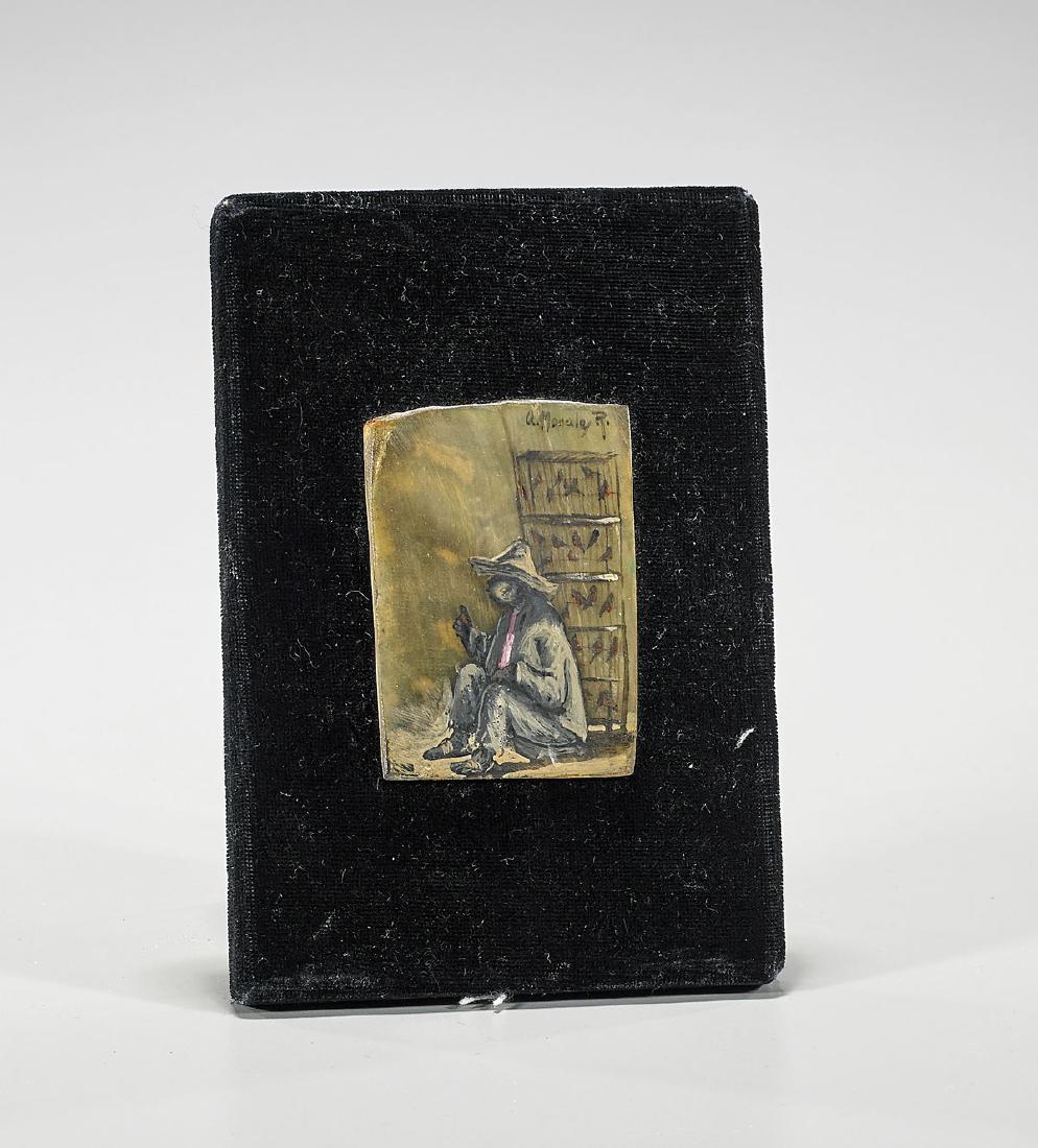 Painting on Glass Signed A. Morales R. (1 of 1)