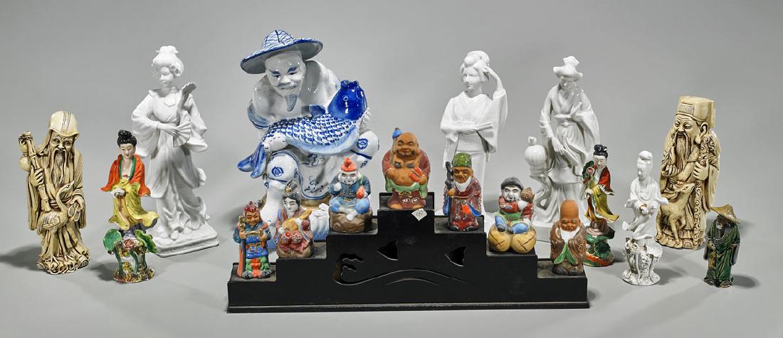 Seventeen Chinese & Japanese Figural Porcelains (1 of 1)