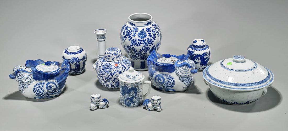 Eleven Various Blue & White Porcelains (1 of 1)