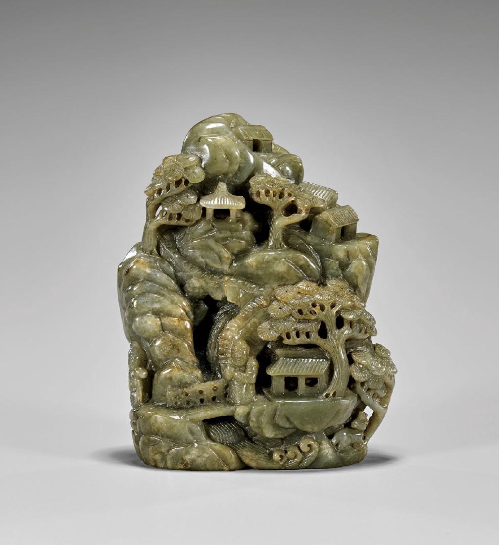 Small Carved Jade Mountain (1 of 2)