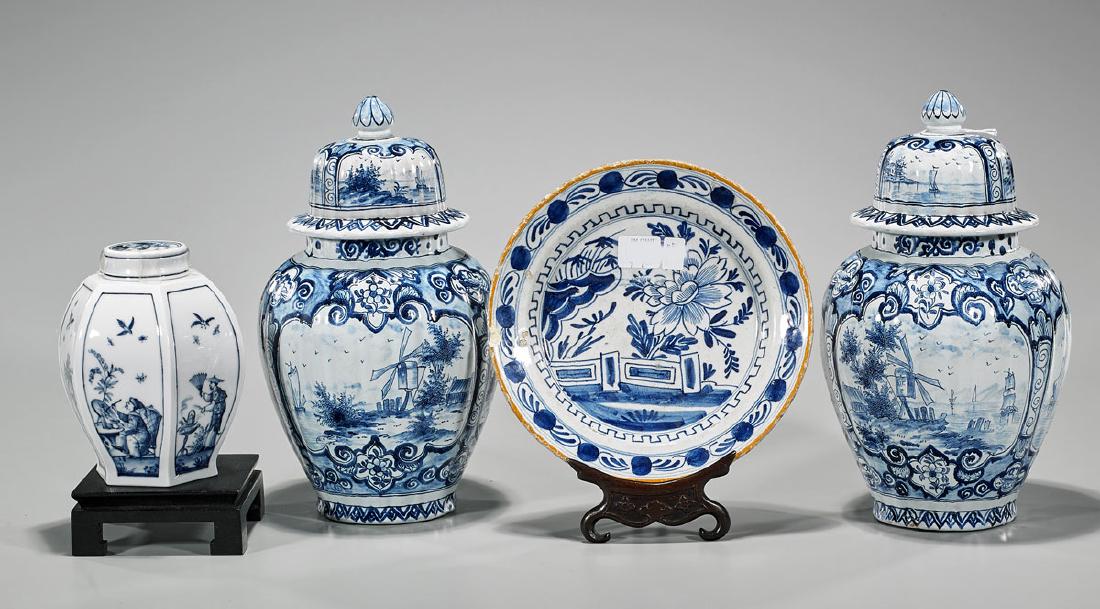 Four Blue & White Porcelain Items (1 of 2)