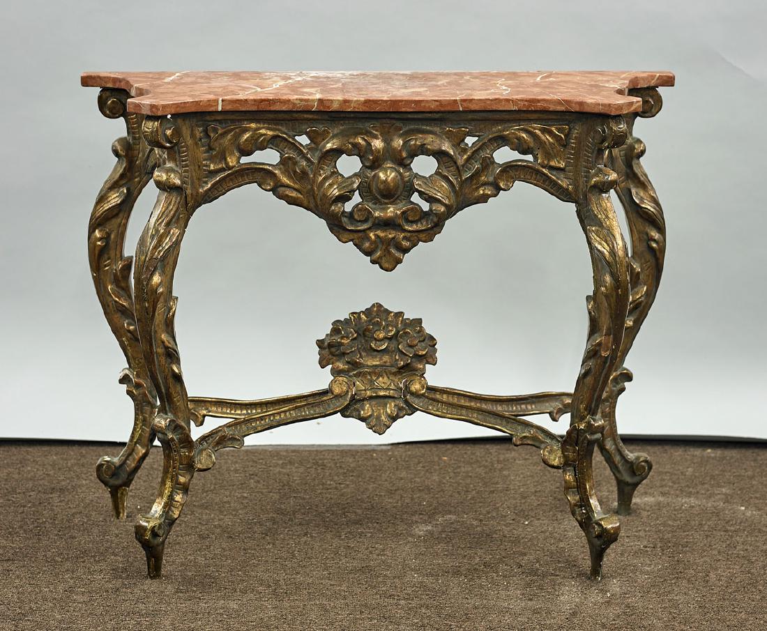 Old Continental Gilt Wood Console (1 of 1)