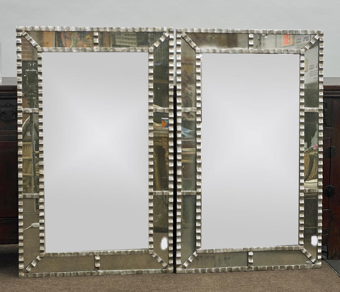 Pair Mirrors in Metal Frames (1 of 1)