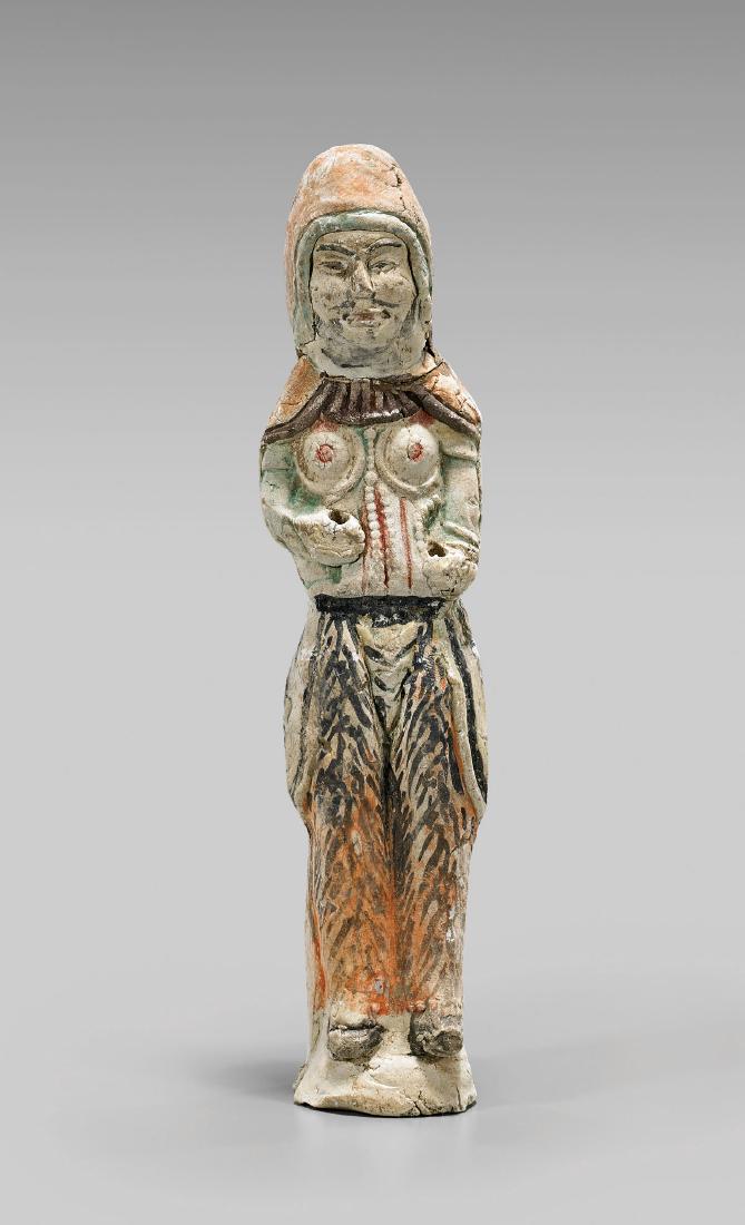 SUI DYNASTY PAINTED POTTERY WARRIOR (1 of 2)