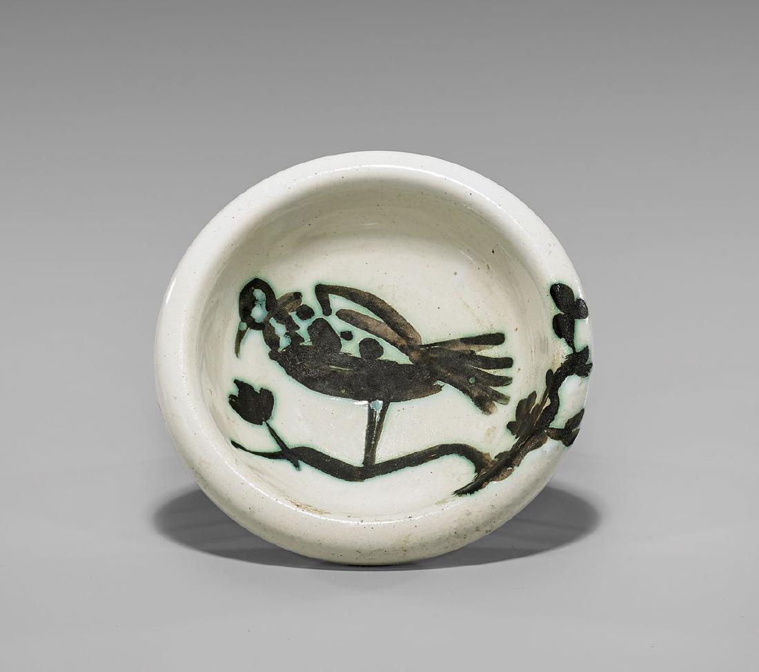 MADOURA ASHTRAY BY PICASSO: Oiseau sur la branche (1 of 2)
