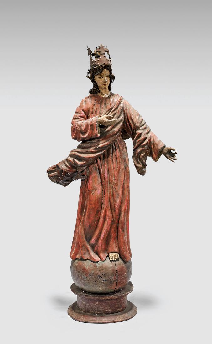 ANTIQUE SPANISH COLONIAL SANTOS FIGURE (1 of 2)