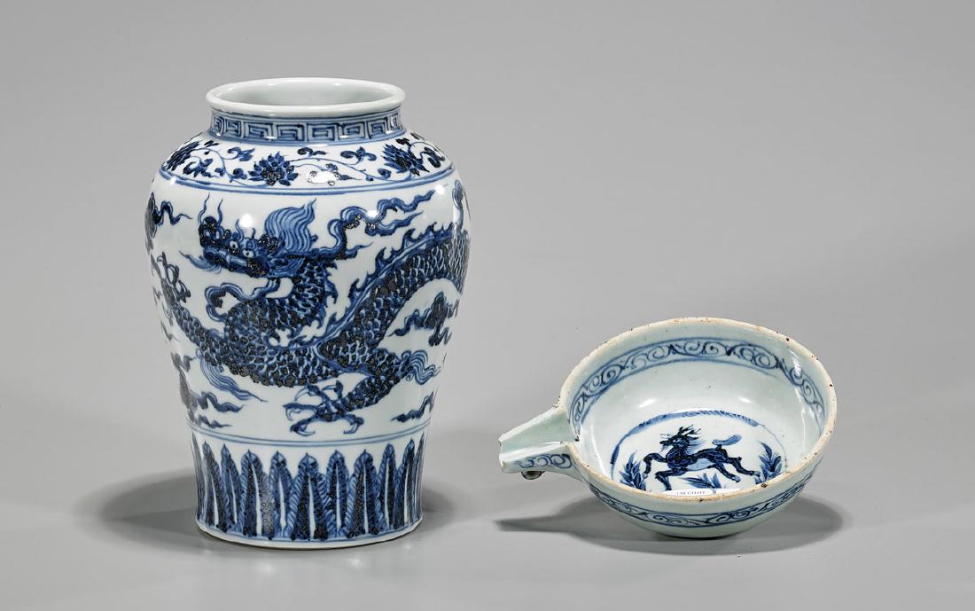 Two Chinese Blue & White Porcelains (1 of 2)