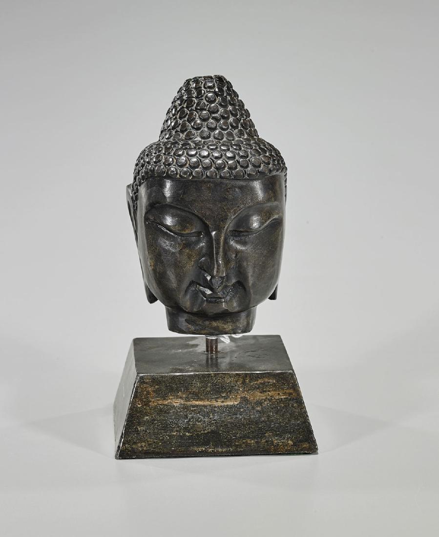 Old Chinese Stone Head of Buddha (1 of 1)