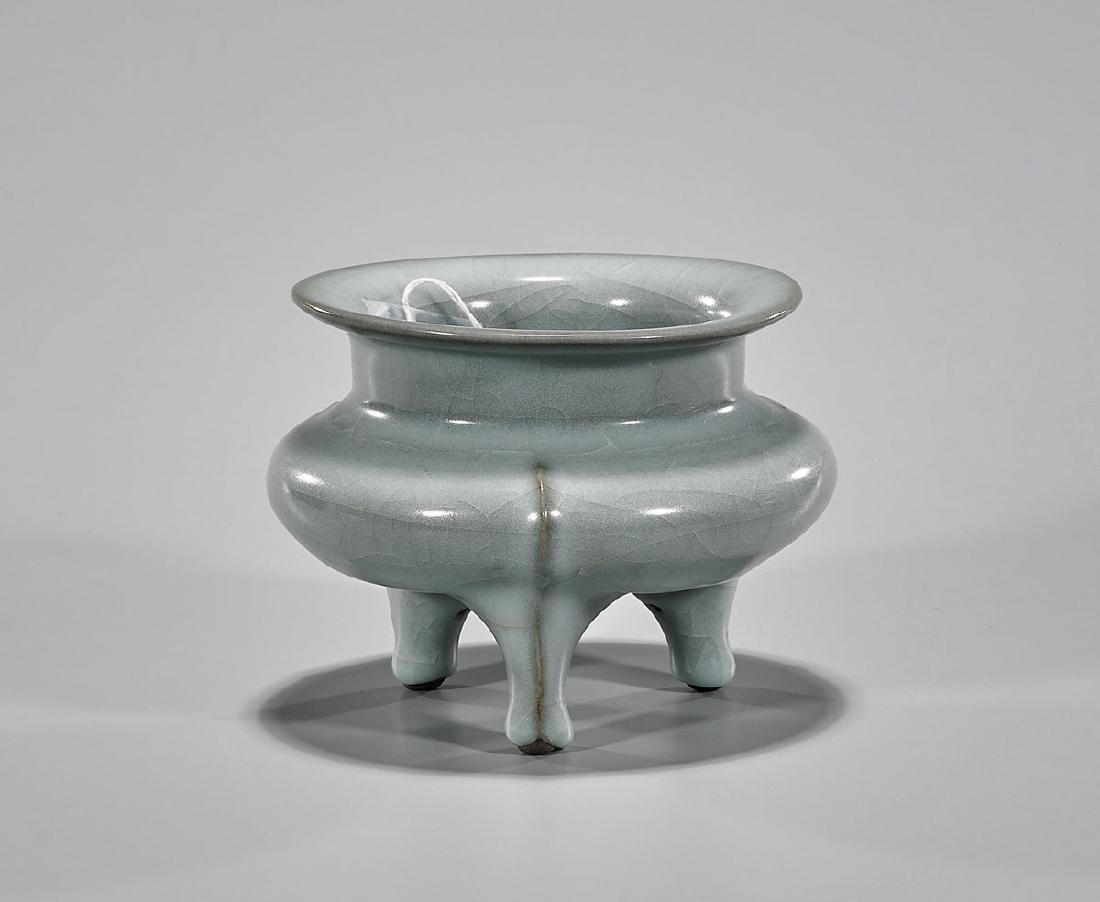 Chinese Longquan-Type Celadon Porcelain Censer (1 of 1)