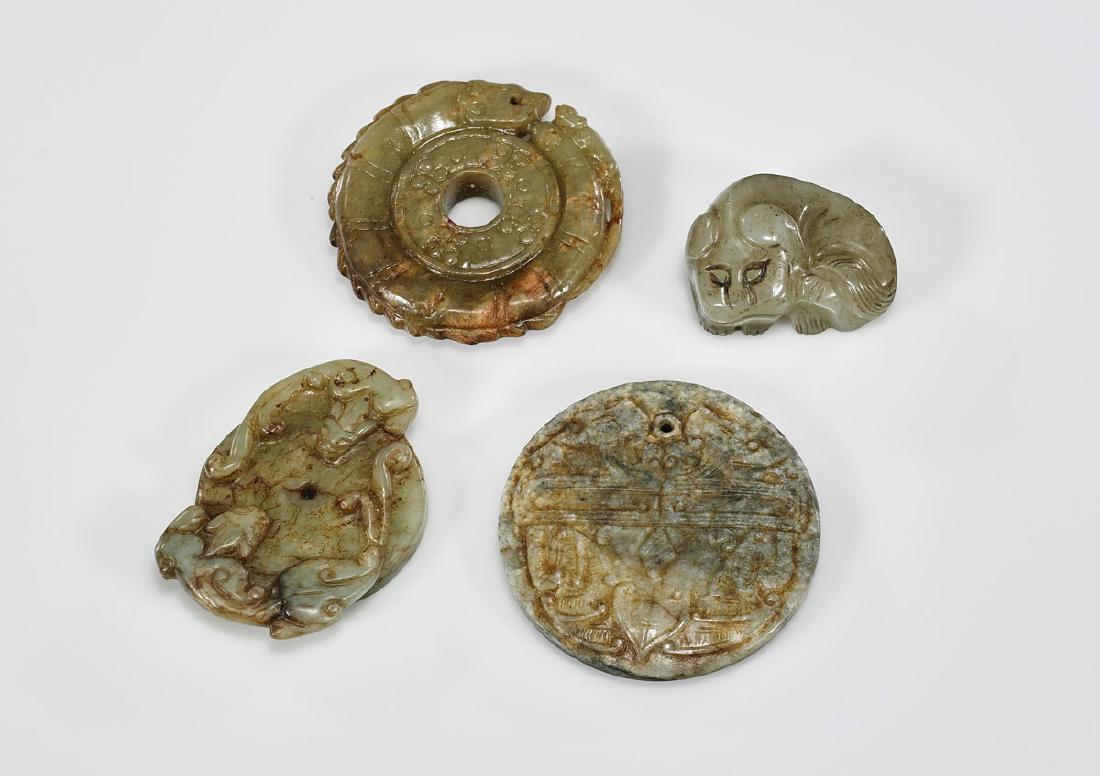 Group of Four Old & Antique Jades (1 of 1)