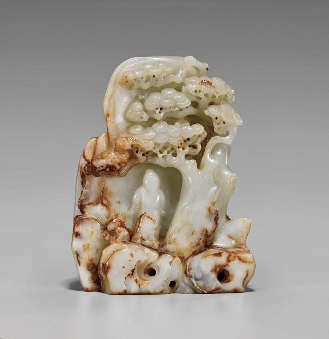 Carved White Jade Mountain (1 of 2)