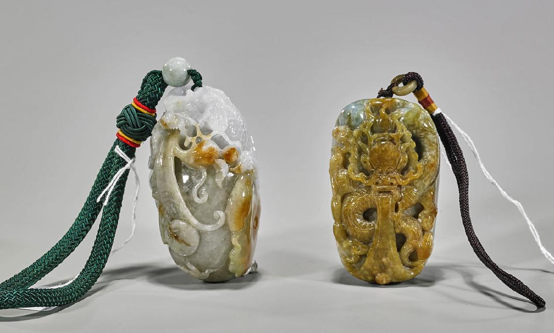 Two Chinese Carved Jadeite Toggles (1 of 1)