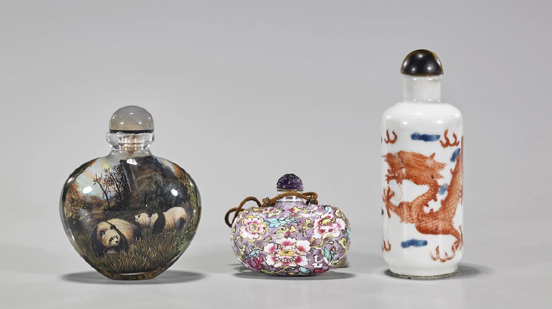 Three Various Chinese Snuff Bottles (1 of 2)