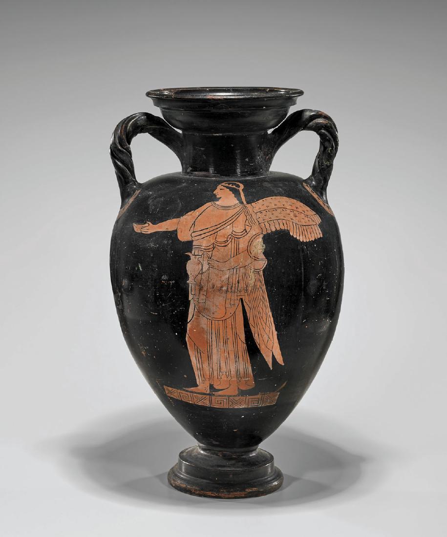 Attic-Style Red Figure Neck Amphora: Athena & Nike (1 of 3)
