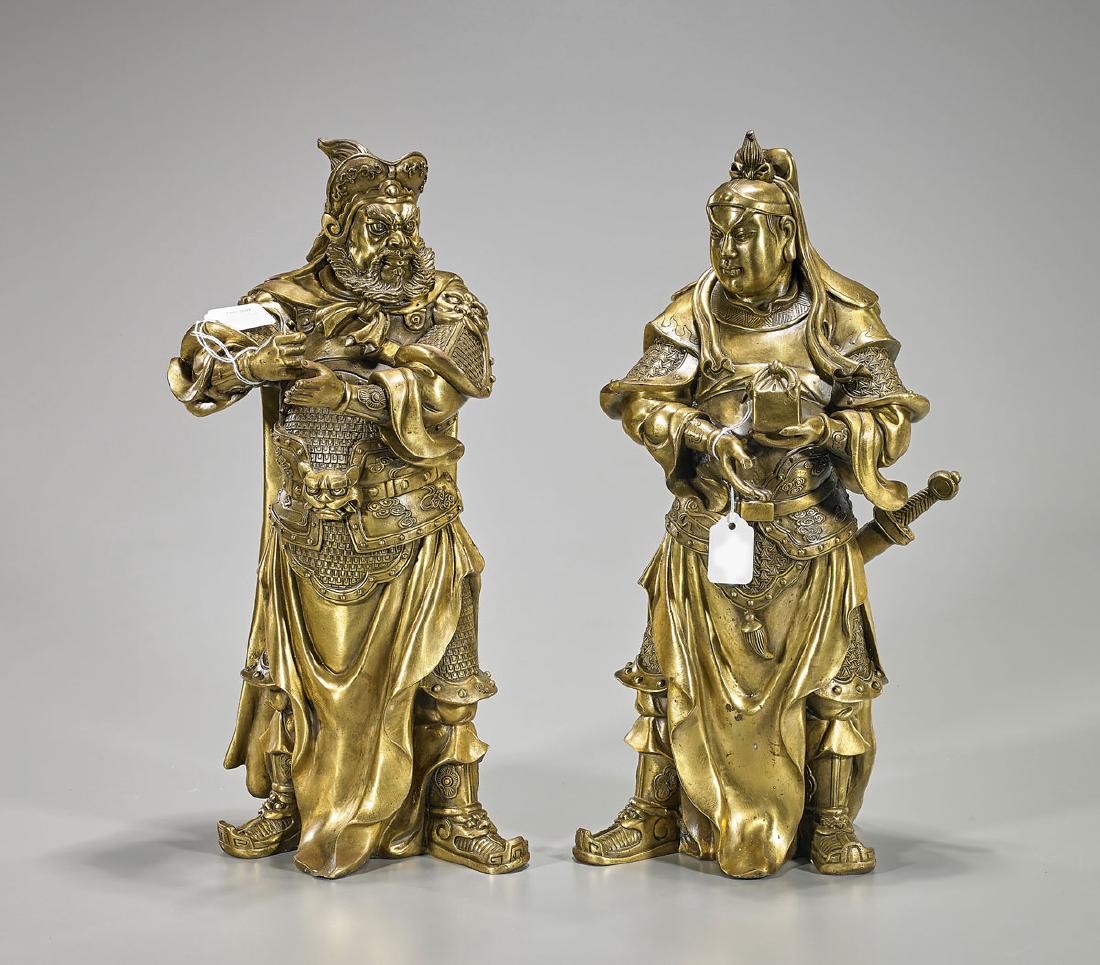 Two Chinese Gilt Bronze Figures (1 of 1)