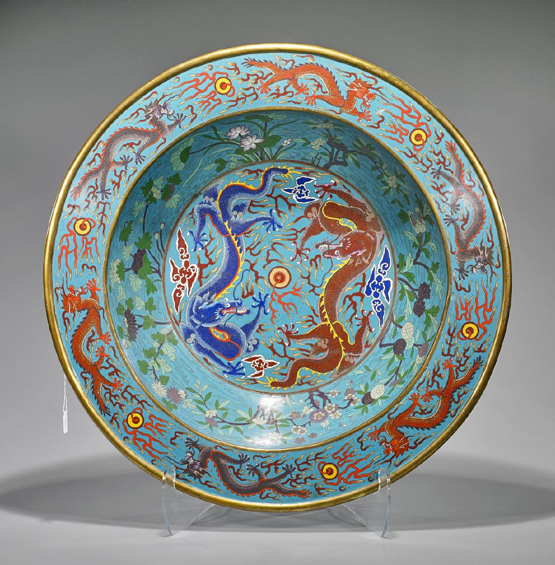 Massive Cloisonne Enamel Charger (1 of 3)