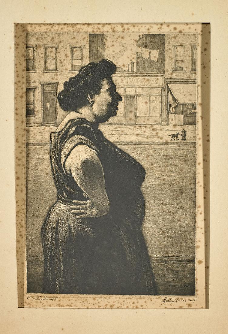 "Boss of the Block" Etching by Martin Lewis (1 of 2)