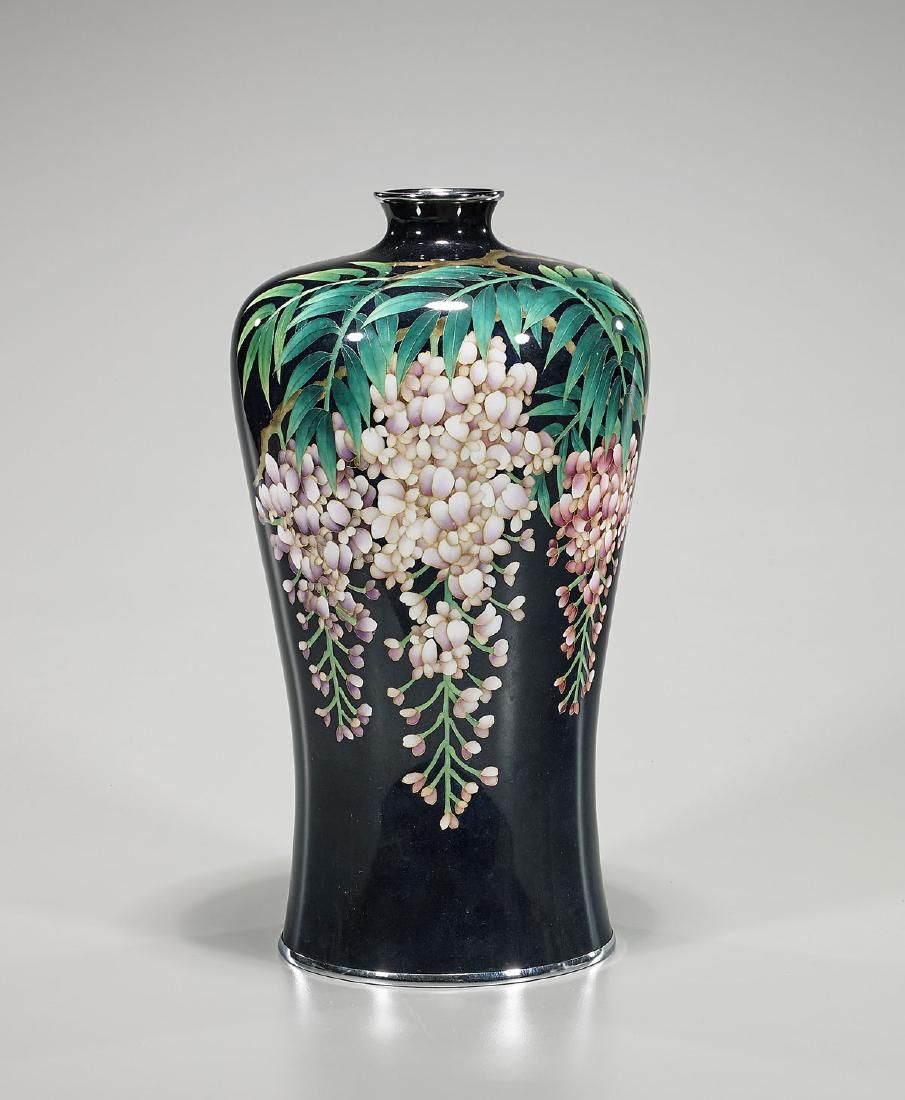 Large Japanese Cloisonne Enamel Vase (1 of 1)