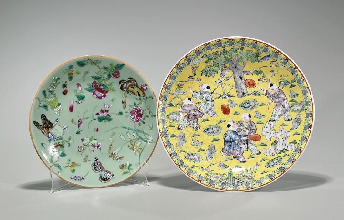 Two Chinese Enameled Porcelain Dishes (1 of 2)