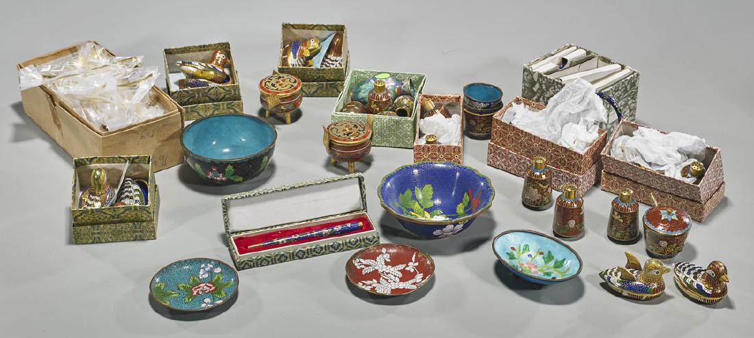 Large Collection of Various Cloisonne Items (1 of 1)