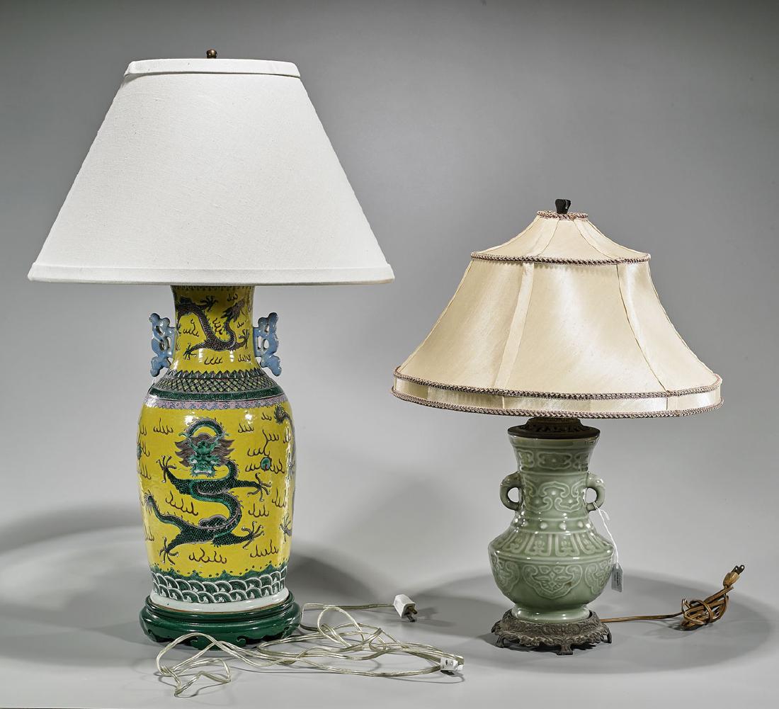 Two Chinese Vase/Lamps (1 of 1)