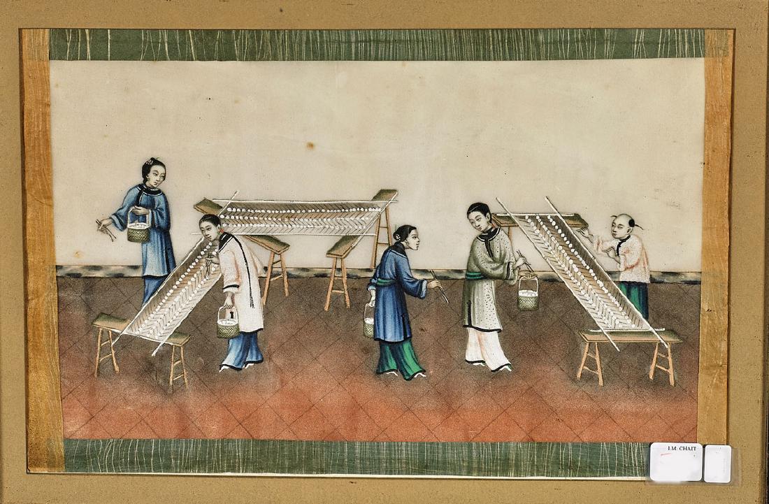 Antique Chinese Paper Paintings: Figural Scenes (1 of 2)