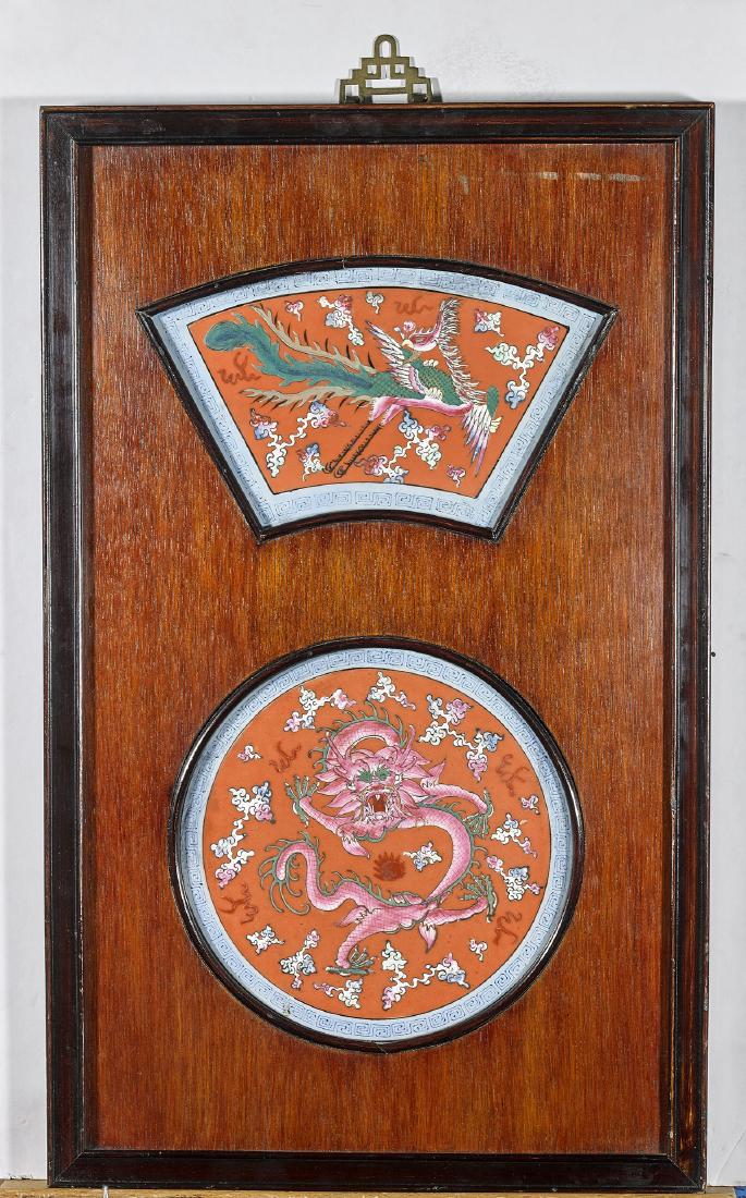 Two Chinese Enameled Porcelain Plaques (1 of 1)