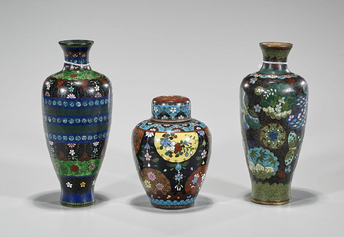 Group of Three Antique Cloisonne Enamel Pieces (1 of 1)