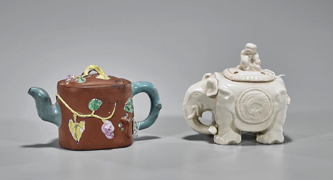 Antique Chinese Teapot & Incense Burner (1 of 1)