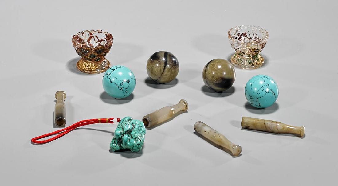 Group of Eleven Various Glass & Stone Pieces (1 of 1)