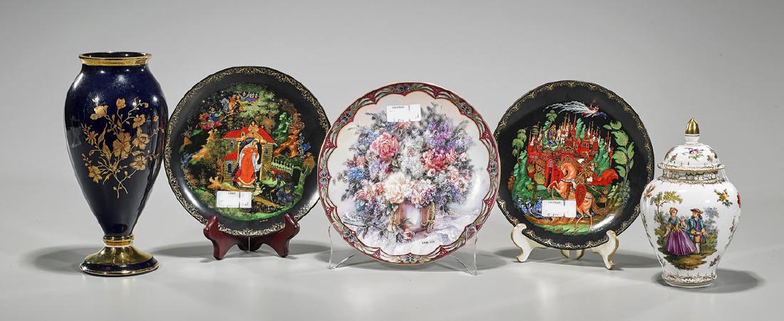 Group of Five Items: Glass & Porcelain (1 of 1)