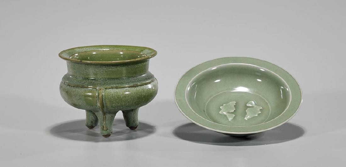 Two Chinese Celadon Glazed Ceramics (1 of 1)
