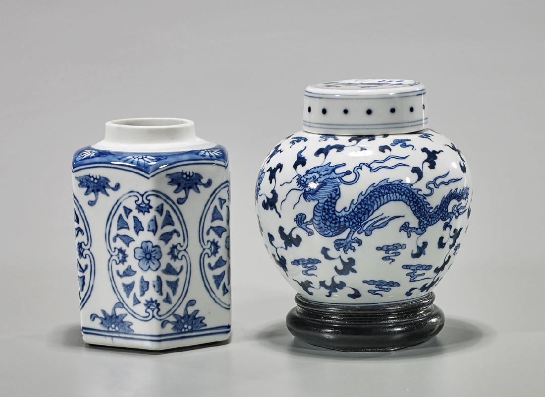 Old Chinese Tea Caddy & Covered Jar (1 of 2)